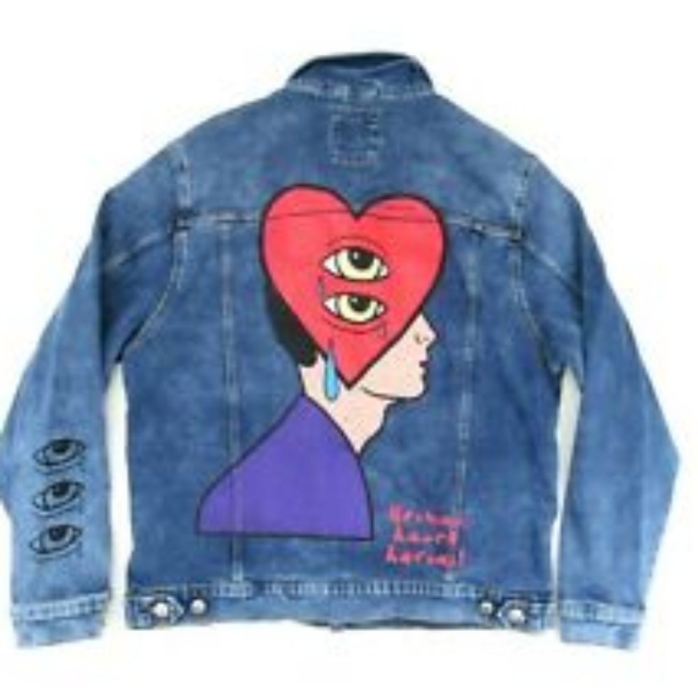 Zara Graffiti Denim Jacket